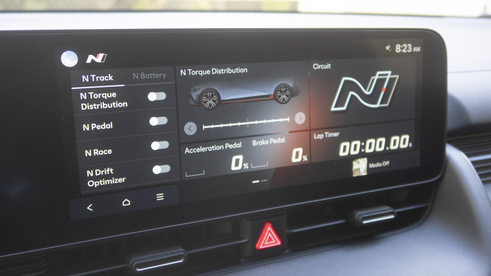 Hyundai ioniq 5 n, leitura da tela do computador.